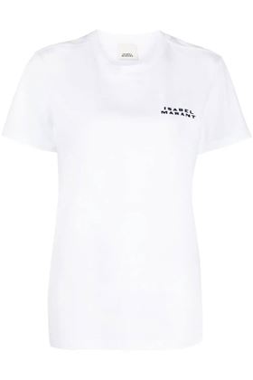 T-shirt con stampa logo Isabel Marant | TS0103FAA2N44I20WH